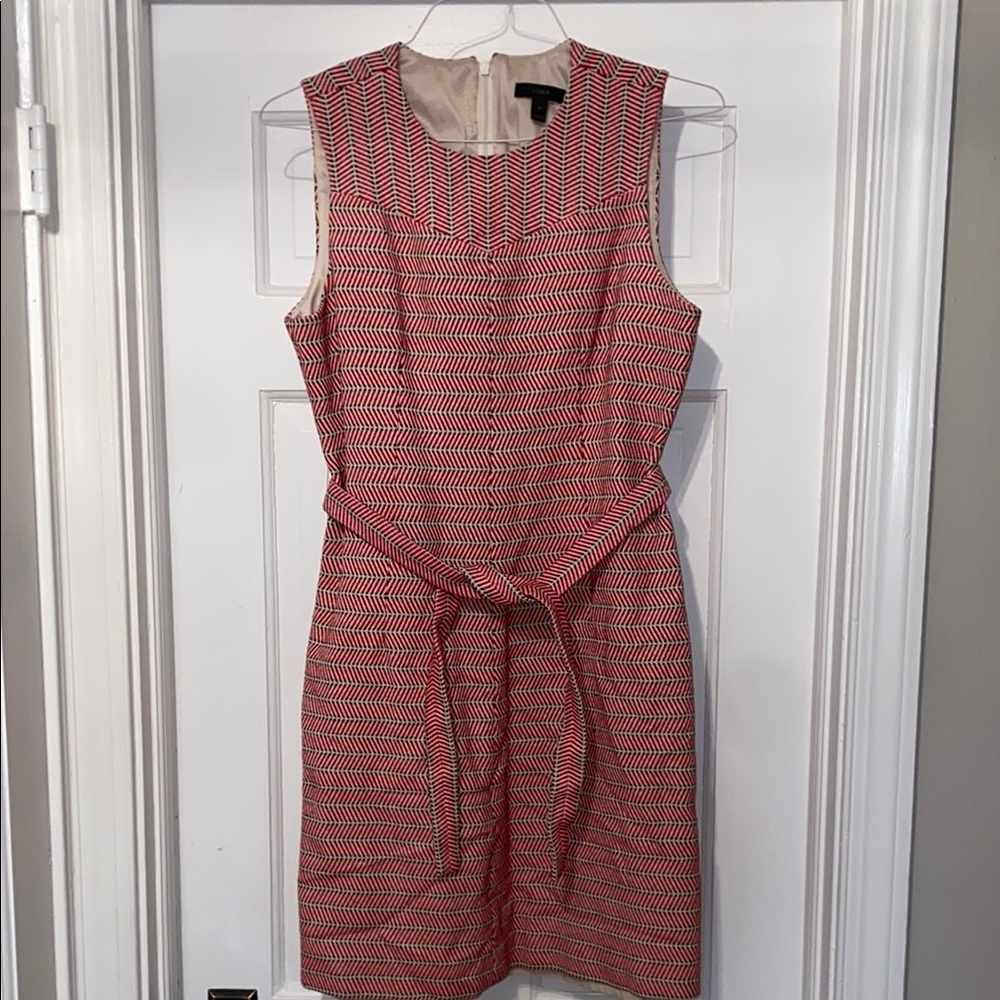 Jcrew Red and White Sleeveless Dress size 10